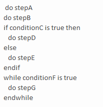 The following pseudocode is an example of ____.   A) nesting B) stacking C) single alternative structures D) a posttest