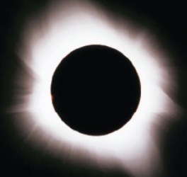   Figure 8-2 Which layer of the Sun's atmosphere is represented in the accompanying visual-wavelength image (Figure 8-2) ? A)  magnetic carpet B)  chromosphere C)  heliosphere D)  solar wind E)  corona