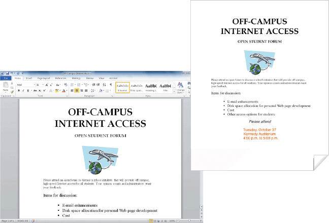   ____ is the process of making changes to the existing content of a document like the one in the accompanying figure. A)  Creating B)  Editing C)  Formatting D)  Printing
