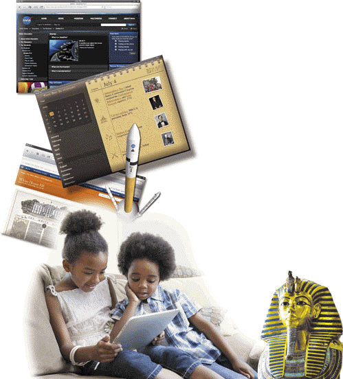   In a digital media application like the kind shown in the accompanying figure, the following clickable object can function as a link: ____. A)  text B)  graphics C)  video D)  all of the above
