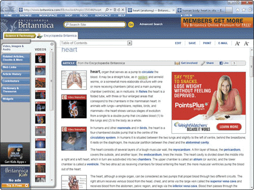 <strong> The application shown in the accompanying figure is an example of an interactive ____ encyclopedia.</strong> A) multitude B) multidisciplinary C) multifunction D) multimedia