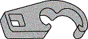 <strong>The tool shown in this figure is a: </strong> A) Ball joint removal tool B) Tie-rod sleeve adjustment tool C) Brake line loosening tool D) Idler arm removal tool