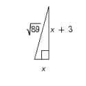 Solve for x .