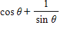 Add or subtract as indicated. Then simplify your answer if possible. Leave the answer in terms of sin  θ  and/or cos  θ .   ​ A)    B) ​   C) ​   D) ​   E) ​  