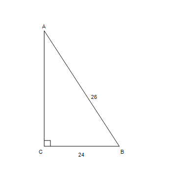 Find tan B in the right triangle below   .   ​ A)    B) ​   C) ​   D) ​   E) ​  