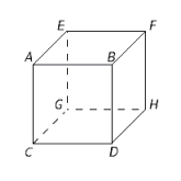 Suppose each edge of the cube shown in the figure is 3 inches long. Find the sine and cosine of the angle formed by diagonals GB and 0 GD .   ​ A) ​   B) ​   C) ​   D) ​   E) ​  