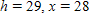 In the figure, the distance from A to D is y , the distance from D to C is x , and the distance from C to B is h .   ​ If   ,   , and   , find h , then x . Round each answer to the nearest whole number. ​ A) ​   B) ​   C) ​   D) ​   E)   