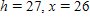 In the figure, the distance from A to D is y , the distance from D to C is x , and the distance from C to B is h .   ​ If   ,   , and   , find h , then x . Round each answer to the nearest whole number. ​ A) ​   B) ​   C) ​   D) ​   E)   
