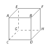 Suppose each edge of the cube shown in the figure is 7 inches long.   Find the measure of the angle formed by diagonals CF and 0 CH . Round your answer to the nearest tenth of a degree. ​ A) ​   B) ​   C)    D) ​   E) ​  