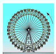 The figure shows a simplified model of the first Ferris wheel. The radius of the first Ferris wheel was 125 feet, and the distance from the ground to the bottom of the wheel was 14 feet. If    is the central angle formed as a rider moves from position    to position   , find the rider's height above the ground h when    is   .     Round the answer to the nearest whole number. ​ A) 35 ft B) 31 ft C) 25 ft D) 43 ft E) 28 ft