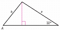 Use the information given in the diagram to find A to the nearest degree. Suppose that    and   .  ​   ​   __________  