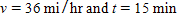 Find the distance s covered by a point moving with linear velocity v for a time t if ​   ​  If the answer needs rounding, round it to three significant digits. __________ mi