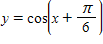 For the given equation, first identify the phase shift and then sketch one complete cycle of the graph. Graph y = cos x on the same coordinate system.   ​ A) ​      Phase Shift =   B) ​   ​ Phase Shift =   C) ​      ​ Phase Shift =   D) ​       ​ Phase Shift =   E) ​      ​ Phase Shift =  