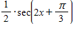 Sketch one complete cycle of the following function by first graphing the appropriate sine or cosine curve and then using the reciprocal relationships.   ​ A) ​   B) ​   C) ​ ​   D) ​ ​   E) ​ ​  