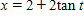 Eliminate the parameter t in the following:       ​ A)    B)    C)    D)    E)   