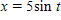 Eliminate the parameter t in the following:       ​ A)    ,    ,    B)    ,    ,    C)    ,    ,    D)    ,    ,    E)    ,    ,   