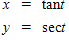 Eliminate the parameter t in the following:  