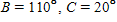 The problem that follows refers to triangle ABC . ​ If    and    inches, find c Apply the rules regarding the use of significant digits after all computations are complete. ​ A) 6.0 inches B) 9 inches C) 11 inches D) 8.0 inches E) 12 inches