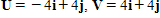 ​For the pair of vectors, find    .     ​ A) ​   B)    C) ​   D) ​   E) ​  