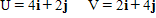 For the pair of vectors, find   ​   ​   __________