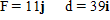 Find the work performed when the given force F is applied to an object, whose resulting motion is represented by the displacement vector d. Assume the force is in pounds and the displacement is measured in feet.   ​  Work = __________ ft-lb
