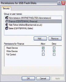   ____ software, such as that shown in the accompanying figure, can control which devices can be connected to an employee's computer. A)  Data-leakage prevention B)  Device authentication C)  Professional firewall D)  Network quarantine