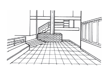   The accompanying figure depicts the Lake House ____. A)  loft B)  living room C)  playroom D)  kitchen