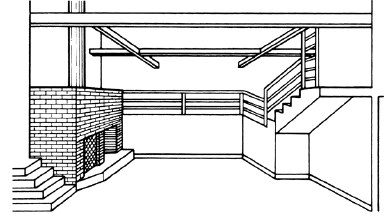   The accompanying figure depicts the Lake House ____. A)  playroom B)  kitchen C)  loft D)  living room