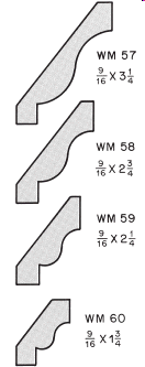   What shape of wood molding is shown in the accompanying figure? A)  Crown B)  Cove C)  Bed D)  Batten
