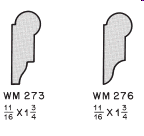   What shape of wood molding is shown in the accompanying figure? A)  Hand rail B)  T-astragal C)  Brick mold D)  Picture molding