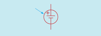 Figure 20-01         The accompanying figure shows the schematic symbol for a photovoltaic cell. What do the battery and arrow symbols mean?