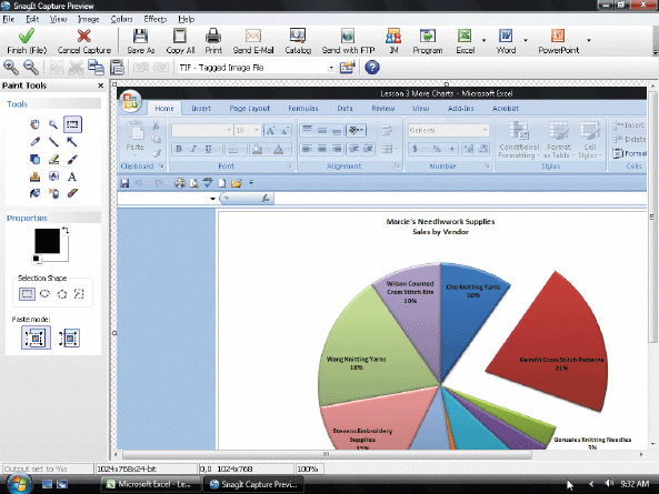 <strong> ____ software, as shown in the accompanying figure, is used to create an image of the contents of a computer screen.</strong> A) Illustration B) Image editing C) Screen capture D) None of the above