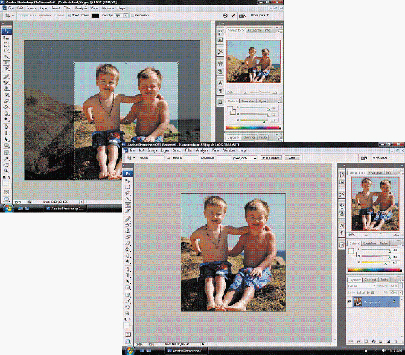   ____ an image creates a focal point and reduces the file size, as shown in the accompanying figure. A)  Scanning B)  Positioning C)  Cropping D)  Resizing