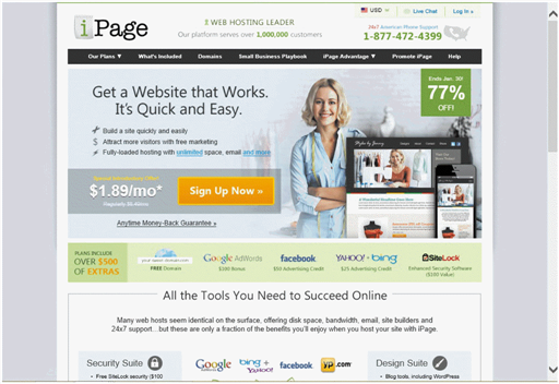   Thousands of web _______ companies, such as those shown in the accompanying figure, offer server space for a fee. A)  designing B)  hosting C)  marketing D)  advertising