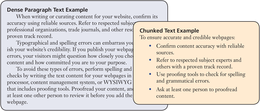  In the above image, the text on the right is written to ensure ______. A) SEO B) RWD C) scannability D) searchability