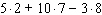 Simplify the numerical expression below.