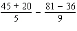 Simplify the numerical expression below.