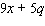 Evaluate the algebraic expression below for x = 20 and q = 22.