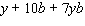 Evaluate the algebraic expression for y = 19 and b = 14.
