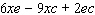 Evaluate the algebraic expression for x = 22, e = 14 and c = 10.
