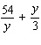 Evaluate the algebraic expression for y = 18.