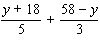 Evaluate the algebraic expression for .