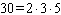 Factor the composite number 330 into a product of prime numbers, for example .