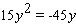 Solve the equation. Please enter your answer as two numbers, separated by a comma.
