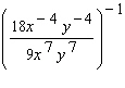 Find the indicated quotients. Express final results using positive integral exponents only. Please enter your answer as a fraction.